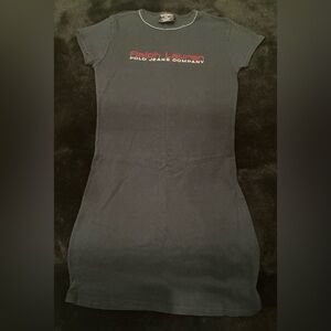 Ralph Lauren Women's Cotton T-Shirt Dress with Red Logo Small